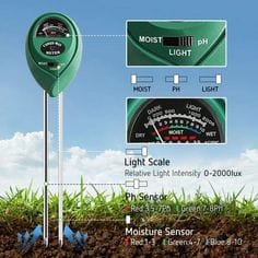 Soil tester, 3-in-1 soil tester, Vivosun soil tester, soil pH tester, soil moisture tester, plant light tester